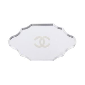 CHANEL Silver Logo Brooch